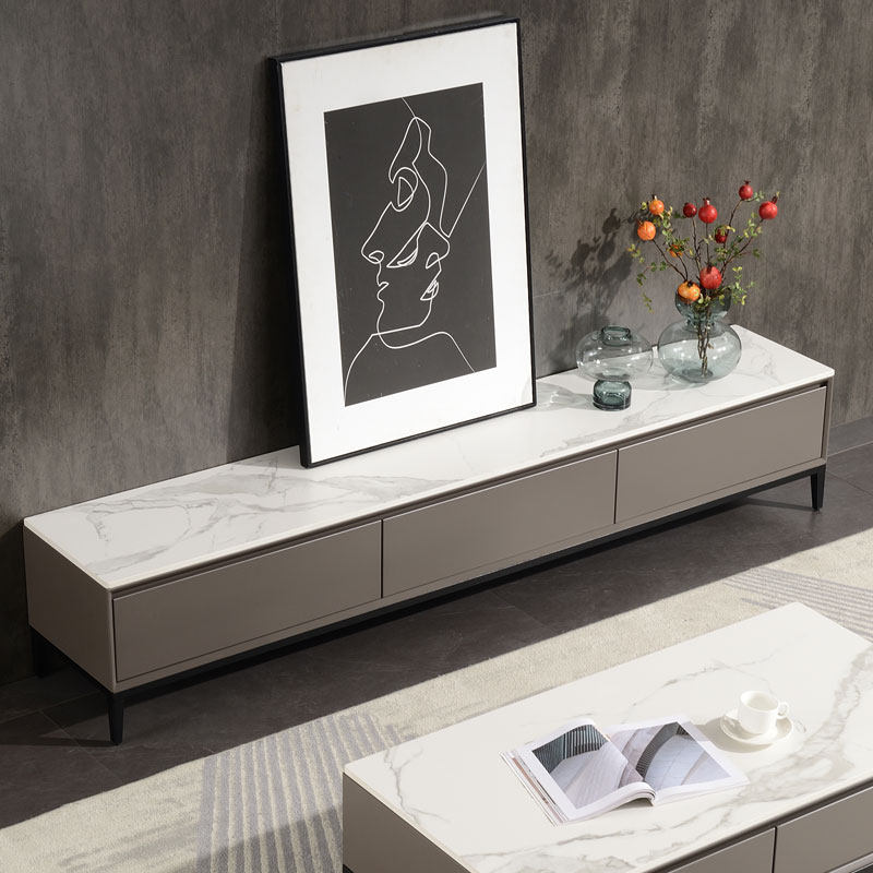 Willpower Light Lavish Rockboard TV Cabinet Tea Table Combo Modern Simplicity 2022 New High-end Bedroom Terrace Customised