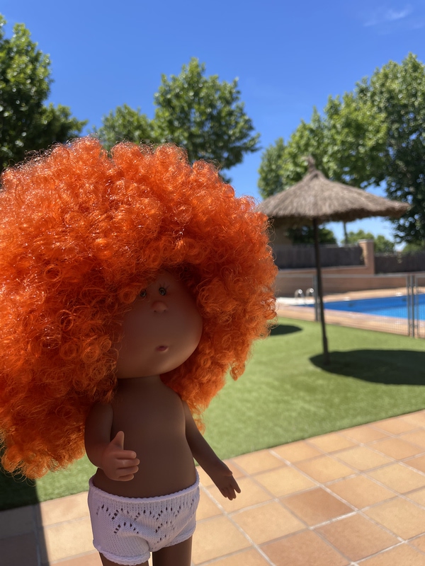 [in Stock] Spanish Authentic Potato Doll 30cm Black Afro @ Hair Volume Champion