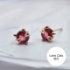 Бордовые серьги, серебро 925 пробы