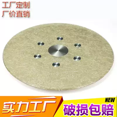 1 meter to 24 meters in diameter Green gold clip wire large round table Tempered glass turntable Hotel large private room glass turntable