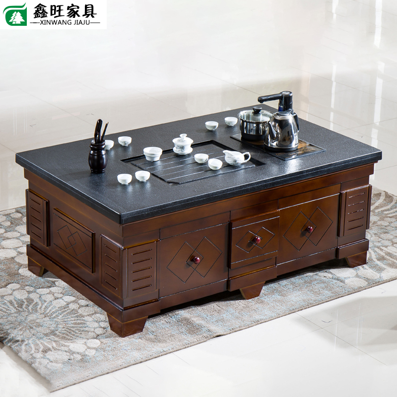 Volcanic stone coffee table office coffee table drinking tea table tea table marble fire stone kung fu coffee table automatic water supply