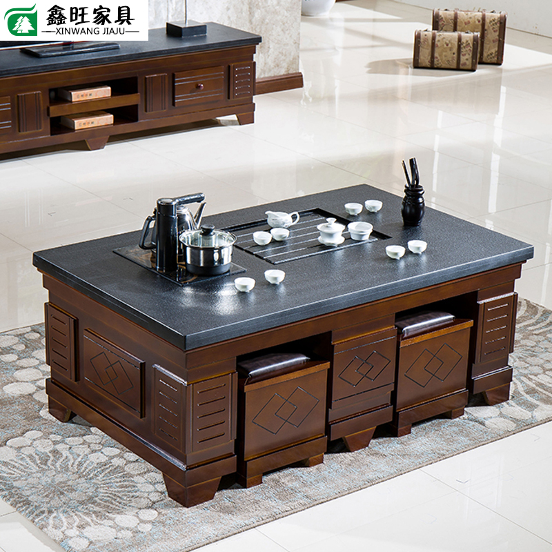 Fire Burning Stone Tea Table Office Tea Tea Table Tea Table Tea Table Tea NTU Rational Stone Fire Mountain Stone Kongfu Tea A Few Automatic Water