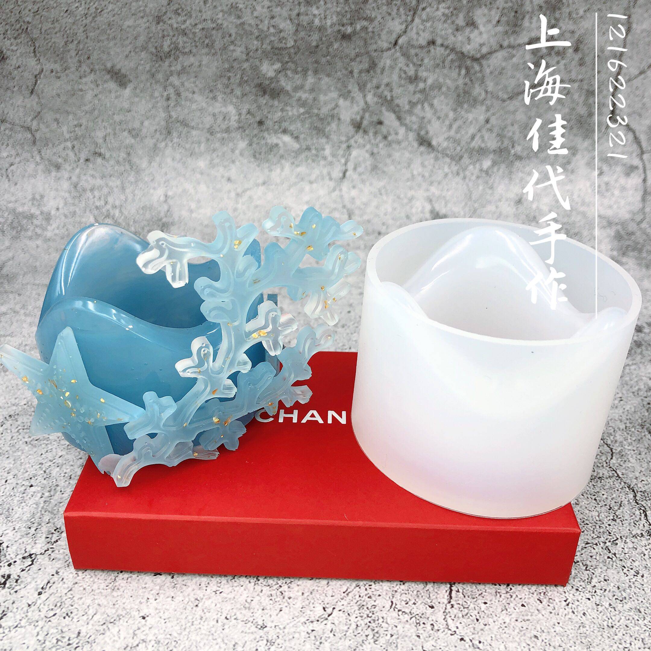 Shanghai Jiadai hand made wave shaped storage small pot mold mirror silicone mold drop glue mold DIY mold