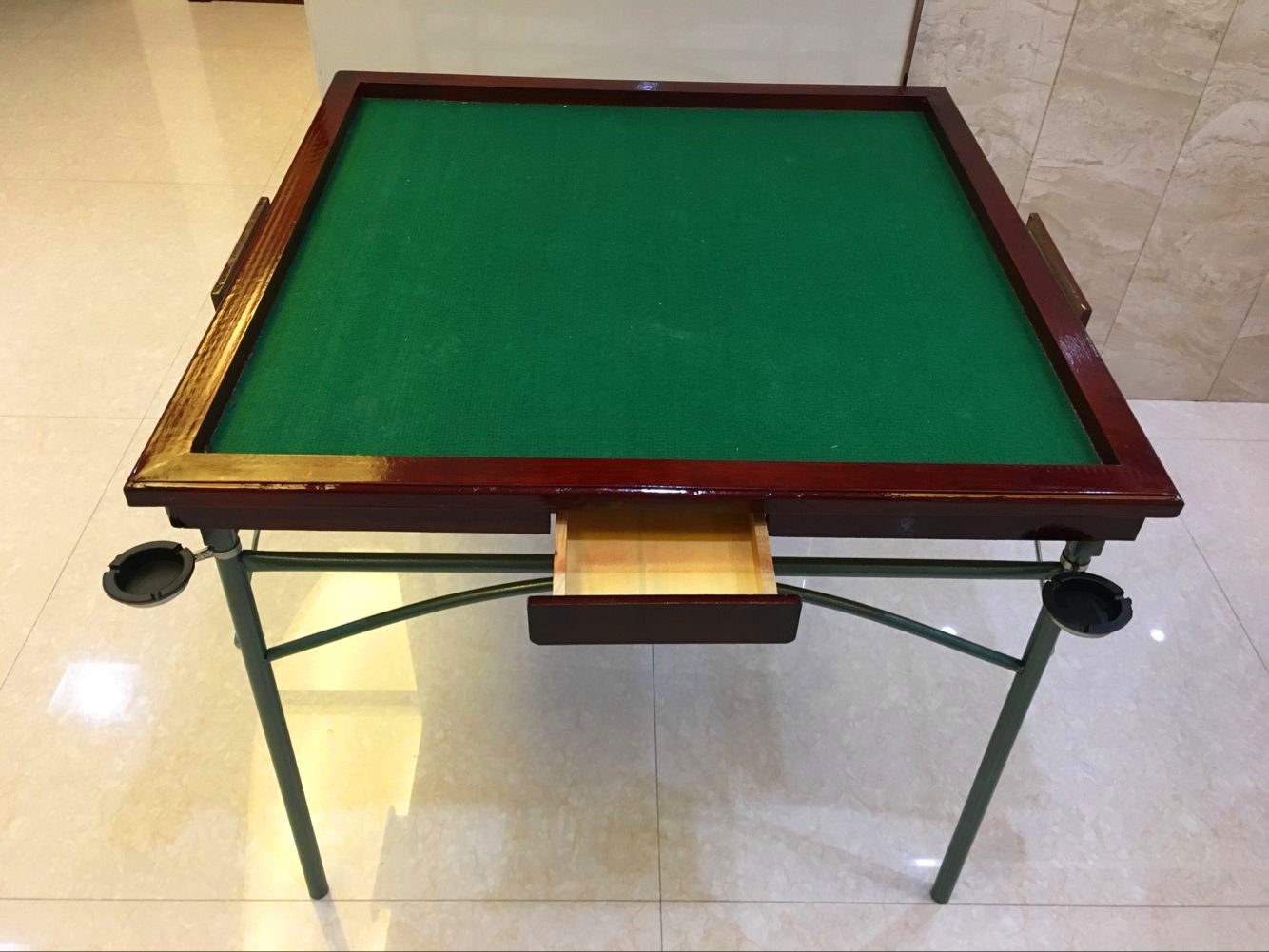 Hand rubbing mahjong Easy folding and stacking Dual-purpose mahjong table chess table Playing Cards Table No assembly table Dual-purpose