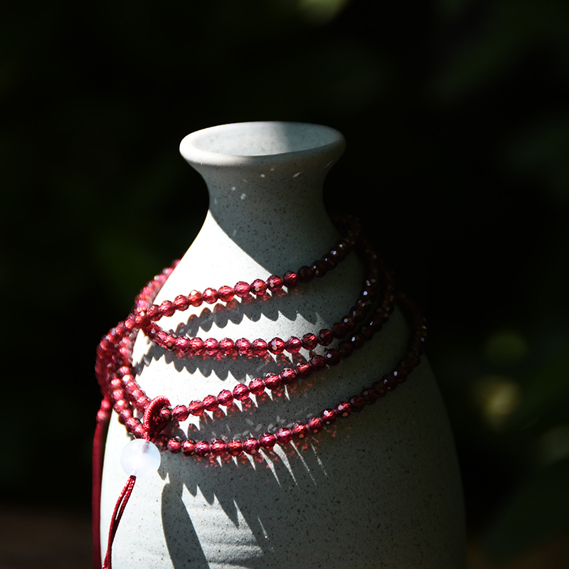 Natural cut glittering 3 0 Ganet small jewel high - end woman DIY pendant hanging necklace rope sea sapphire