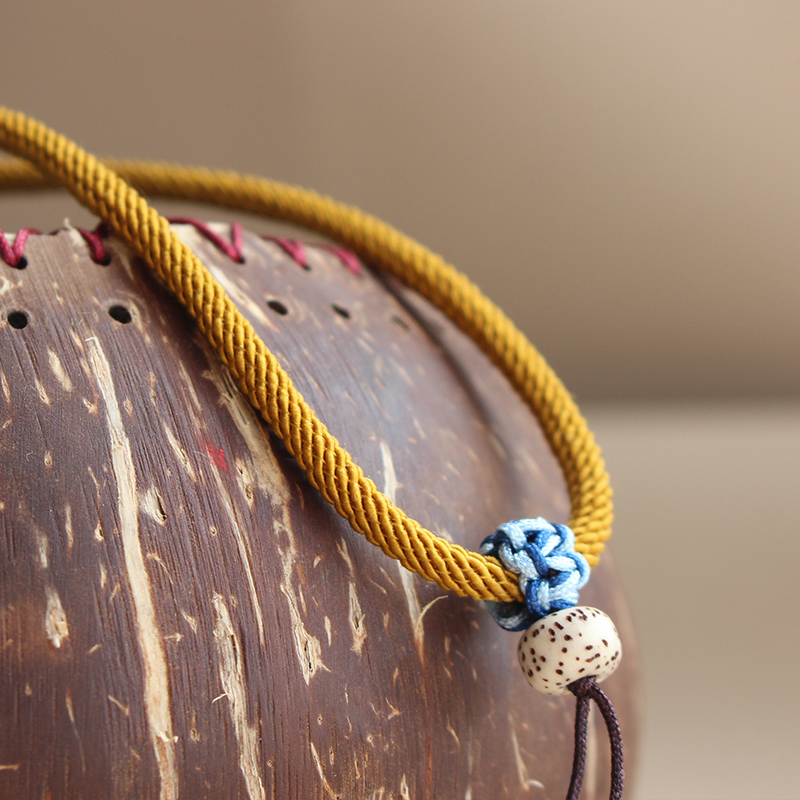 Imported soft adjustable simple non-fading jewelry with rope pendant hanging jade men's amber beeswax original handmade