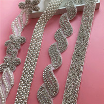 Wedding dress Dress Decoration Water Drill Accessories DIY Handmade Drill Accessories Floral Chain Belly Leather Dance Suit Belt Accessories