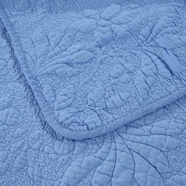 Tất cả các loại cotton rắn màu thêu đơn giản trải giường ba mảnh chăn bông tăng 炕 bìa đơn thảm trải giường mùa hè
