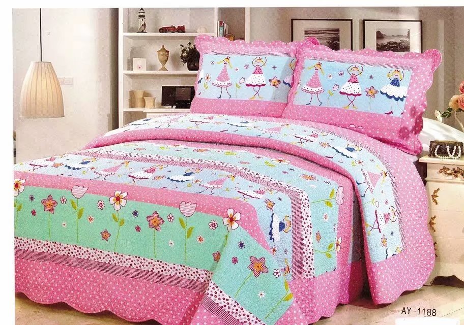 Khăn trải giường bằng vải cotton ba mảnh trải giường Hàn Quốc trải giường
