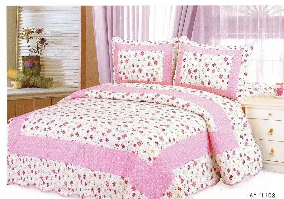 Khăn trải giường bằng vải cotton ba mảnh trải giường Hàn Quốc trải giường