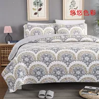Phong cách châu Âu ba mảnh giường bông bao gồm nước Mỹ chắp vá chăn bedspread bông tờ đơn được lạnh kang đôi - Trải giường drap giường cotton