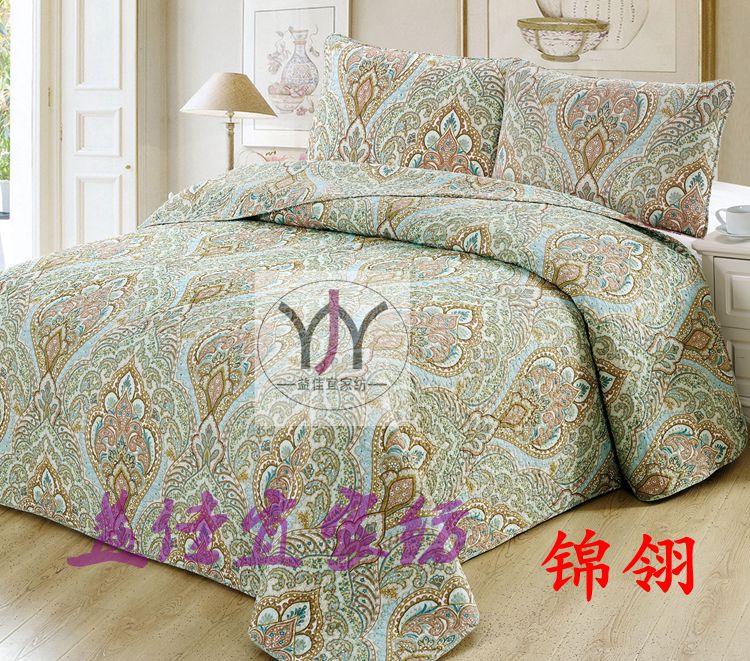 Chính hãng cotton in ấn rửa quilting bởi giường bìa ba bộ giường bông đơn giản trải giường cotton điều hòa không khí là