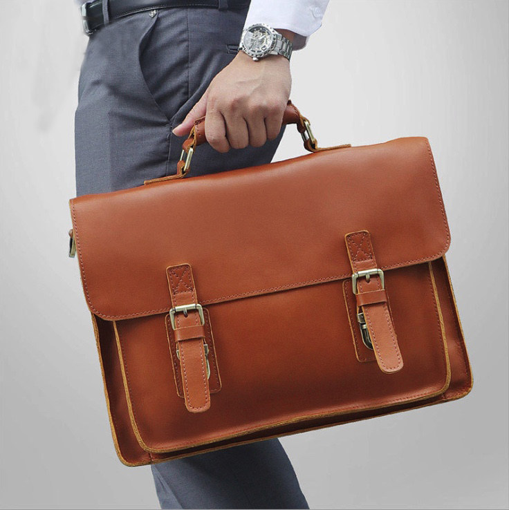 Handmade leather male bag head bull leather bag bag bag bag fashion business skinny bag