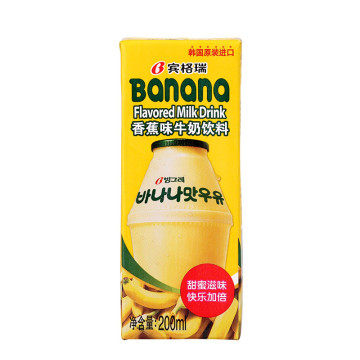 South Korea imported Bingerui banana milk 200ml*6 boxed fruit-flavored beverages all over the country
