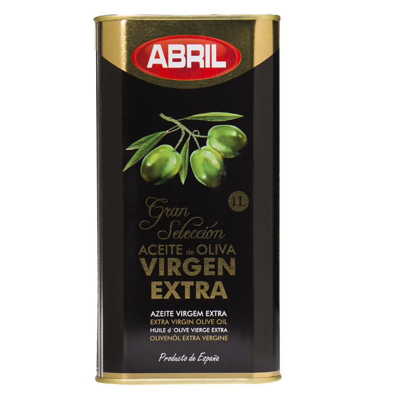 (20 11 production)Spain original bottle imported ABRIL Extra Virgin Olive Oil 1L liter tin can