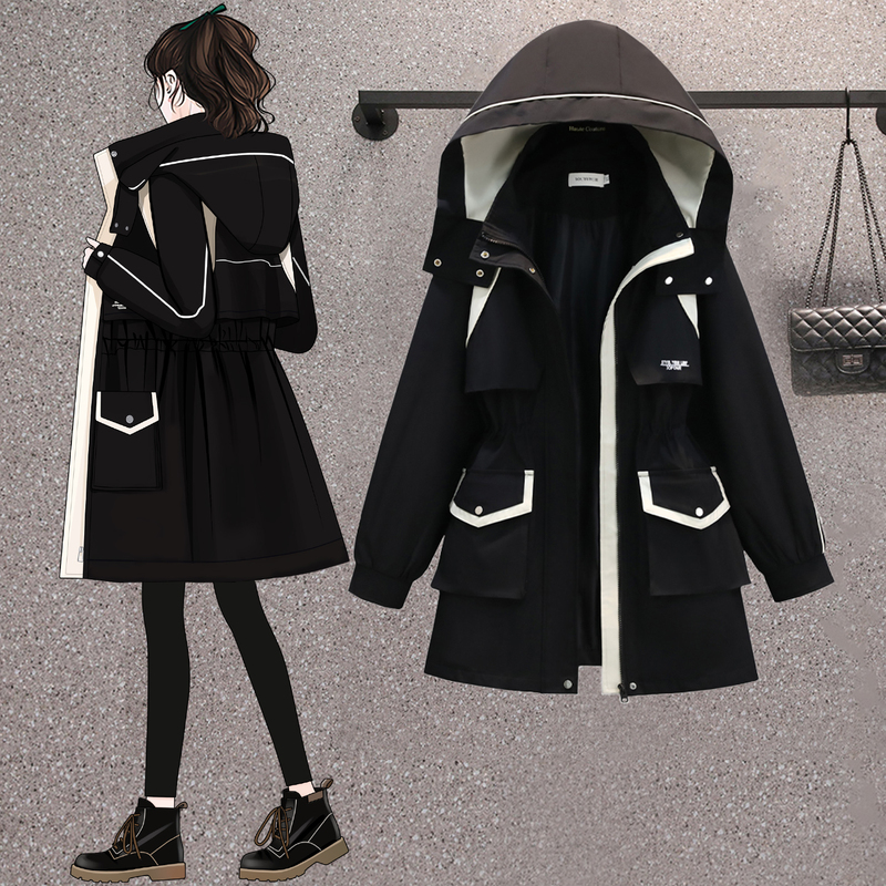 Plus-Size Women's Clothing 2026 Spring New Stylish Loose-Fitting Age-Reducing Slimming Trendy Trench Coat Jacket