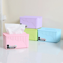 Multi-function plastic pumpbox toilet roll cartridge striped extraction square napkin carton customization