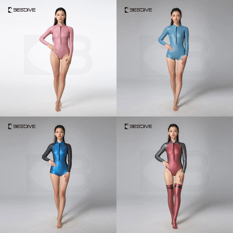 BESTDIVE dive well Golden Classic series freediving colorful bikini wet suit flat angle