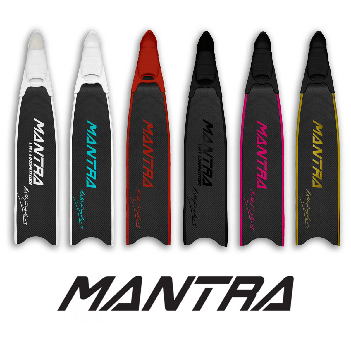 Italian CETMA Mantra freediving fins Pure carbon fiber Long fins Double webbed DYNAMI