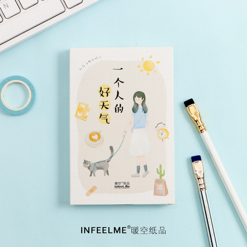 Heating air postcard for a person's good weather 30 cards in the box card handbook material single - side greeting card birthday