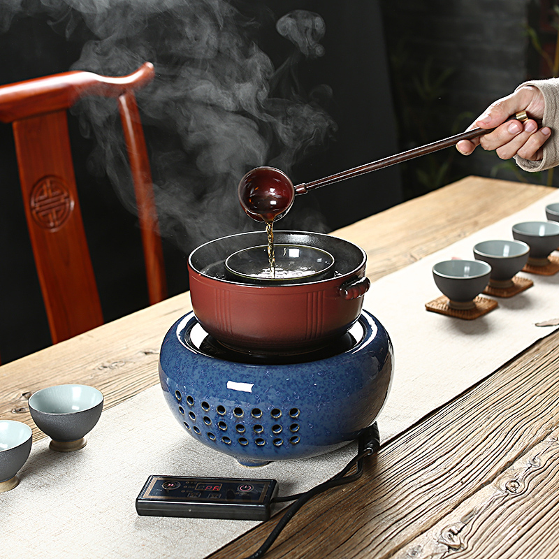 Black tea boiled tea exchanger with the ceramics electric heating electric TaoLu pu - erh tea teapot electric kettle temperature make tea tea tea set steam