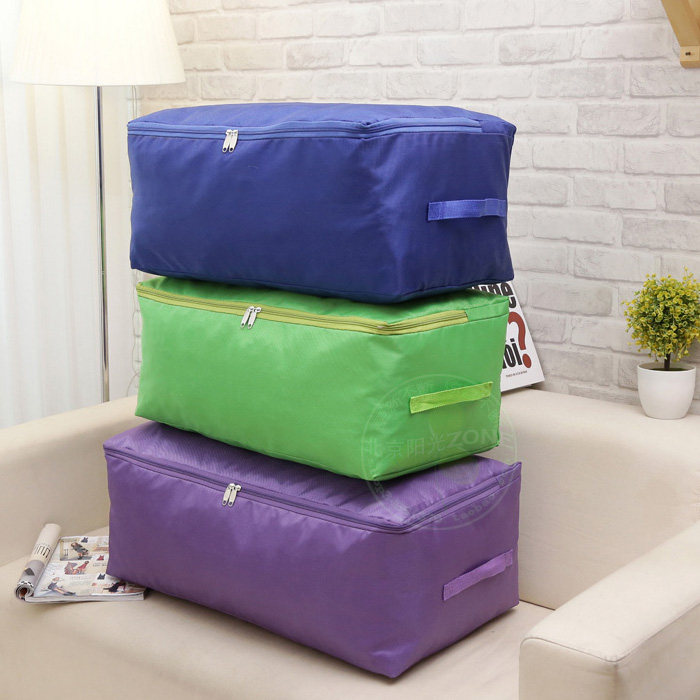 2pcs storage bag Oxford cloth finishing bag thickened portable clothing storage box Clothes quilt storage bag