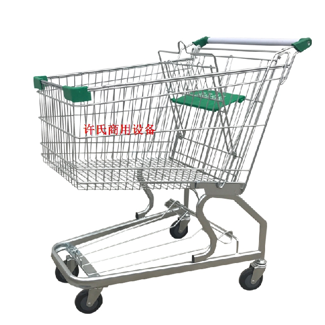 Bilayer shopping cart mall Deed trolley Property cart Large capacity wagon Non-child toy car