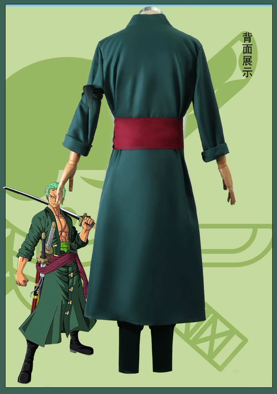 Trang phục hóa trang Halloween Anime One Piece Xã Wano Quốc Gia Roronoa Zoro Zoro Juro cosplay kimono nam