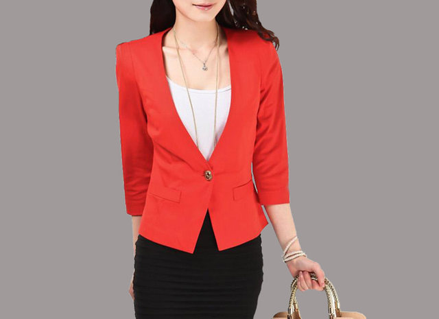 New spring authentic suits Korean version OL simple professional small suit jacket ເຄື່ອງນຸ່ງຜູ້ຍິງຂະໜາດນ້ອຍ