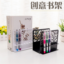 Iron art simple book stand table file Student Book creative book clip book by desk simple standing bookshelf