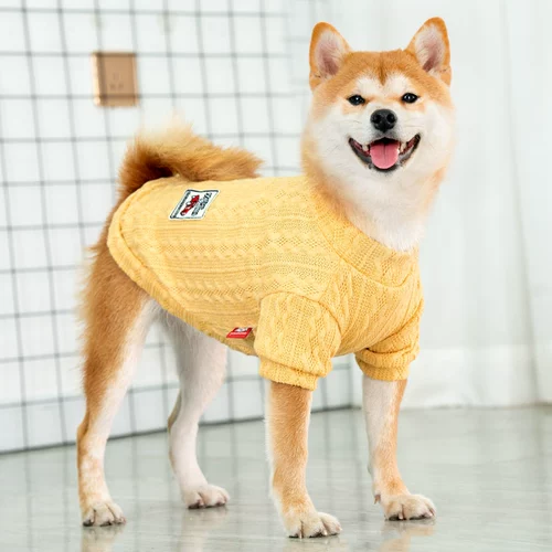 Одежда собак Осень и зимняя Шибери Тедди Корки Медведь зима теплые боевые боевые боевые борьбы с маленьким собачьим питомцем свитер