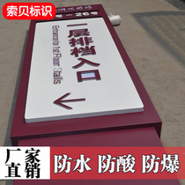 Food street sign gear double-sided luminous guide plate stainless steel galvanized steel plate stainless steel aluminum plate inner luminous side