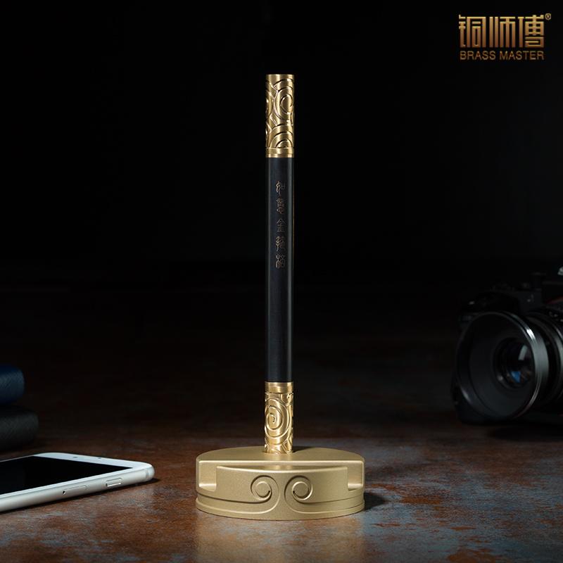 Copper Master Sun Wukong Qi Tian Dazheng Ruyi Golden Hop Sage, sign two-color pen all copper base business Pen