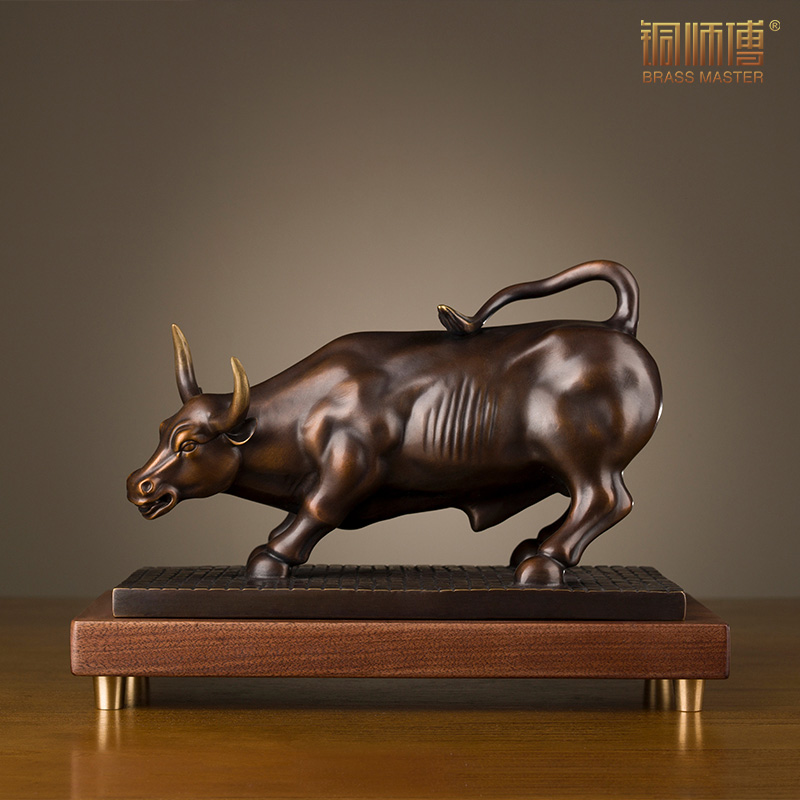 Copper Master Total Copper Pendulum Pieces Wall Street Bull Mid home Home Crafts Gift Hem Accessories