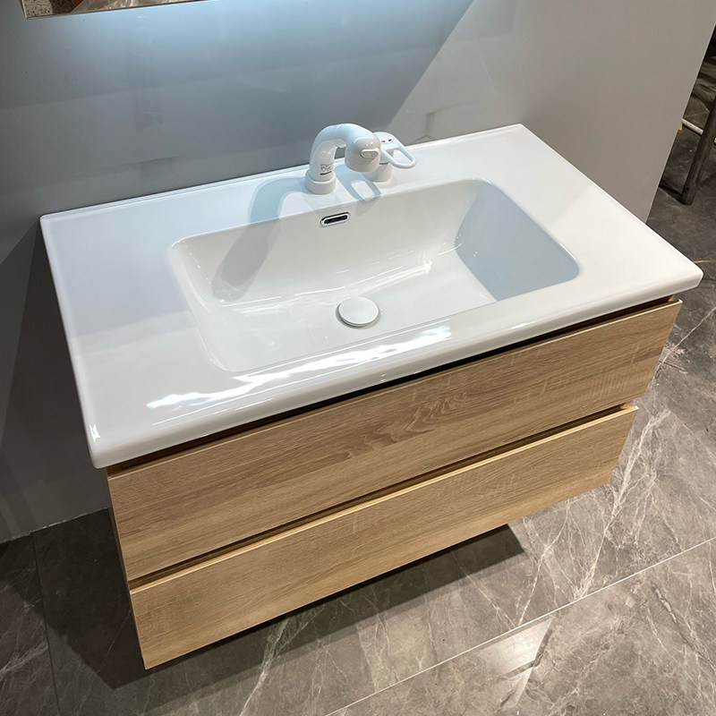 Small Red Book Day Style Minimalist Bath Cabinet Combined Wash Terrace Integrated Basin Ceramic Basin Around water stop log washbasin-Taobao