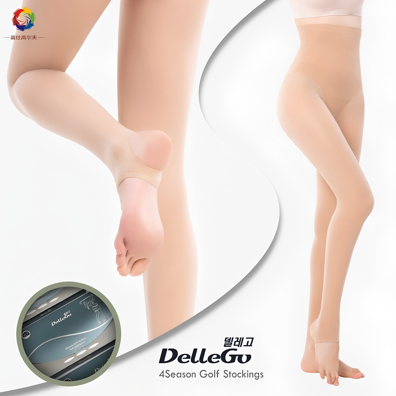 Korean Dellego Golf Leggings, Anti-Uv, Spring, Summer, Autumn and Winter, Natural, Traceless, Nude-Feeling, Ice Silk, All-Season Socks