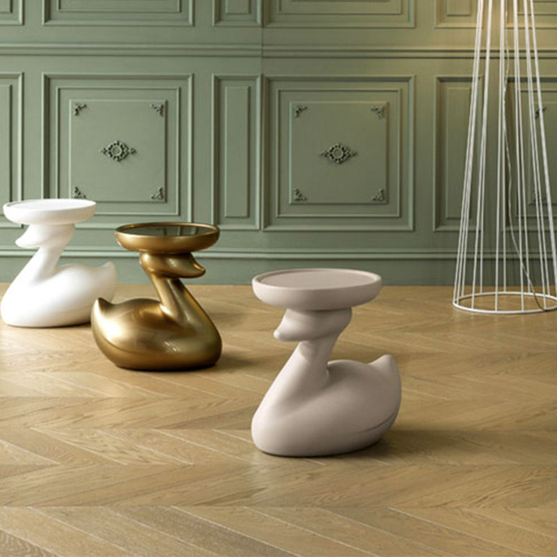 Duck mating tray fruit plate custom Italian designer side a few animal fiberglass side a few corners of the little swan coffee table