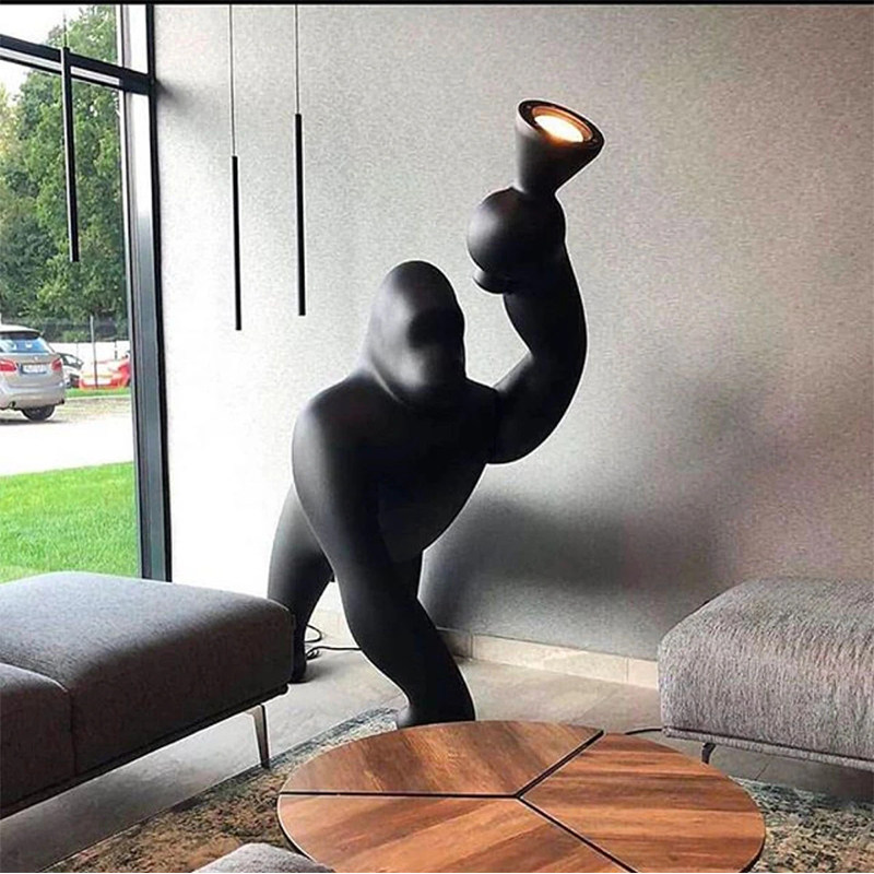 New creative characteristic ornaments decoration window children's room forest style gorilla table lamp bedroom floor lamp