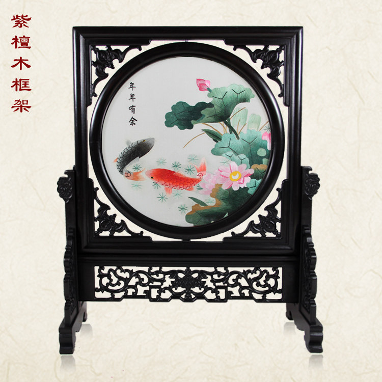 Cantonese embroidery boutique, more than every year, lotus, four famous embroidery traditional gifts, high-end artworks, Lingnan crafts, gifts, decorations