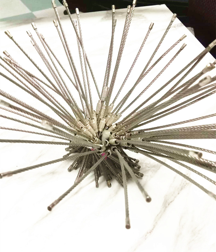 Male Waist Pendant Key Button Car Key Ring Ring Female Keychain Wire Rope Steel Wire Rope Outdoor Portable Multifunction Steel Suspension Wire