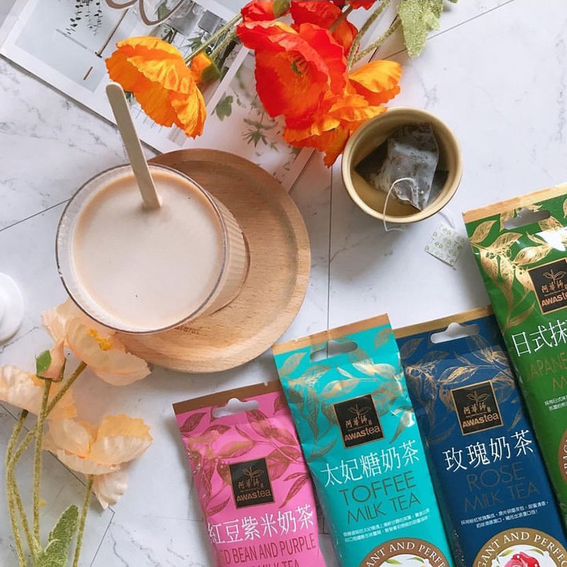 Spot Taiwanese tea powder 6 Assam ginger mother carbon roasted iron Guanyin wiped green toffee bag tea