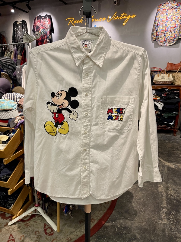 Second-Hand Vintage Retro Cartoon Embroidered Disney Official Genuine Cotton Long-Sleeved Shirt Second-Hand Vintage Retro Cartoon Embroidered Disney Official Genuine Cotton Long-Sleeved Shirt