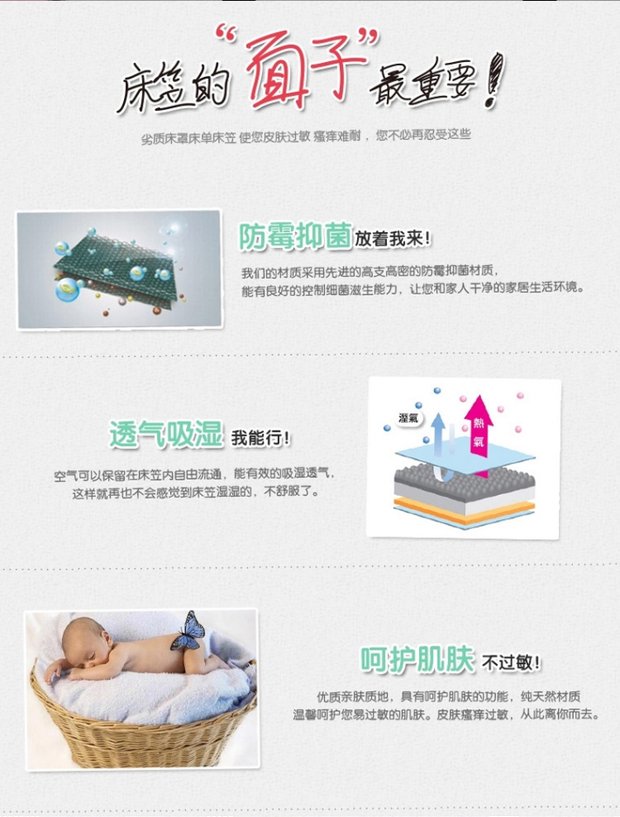 Được trang bị mảnh bông giường nệm lò xo bảo vệ che bụi trượt cartoon 1.5 / 1.8m vận chuyển - Trang bị Covers ga chun bọc giường spa