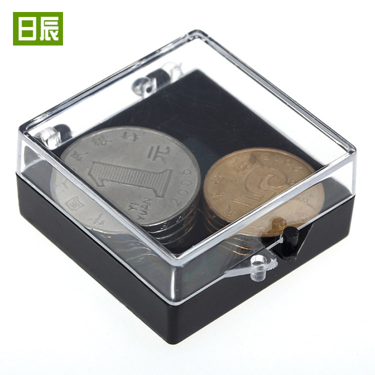 Square transparent plastic box badge box logo box display box specimen box plastic box jewelry box has a lid