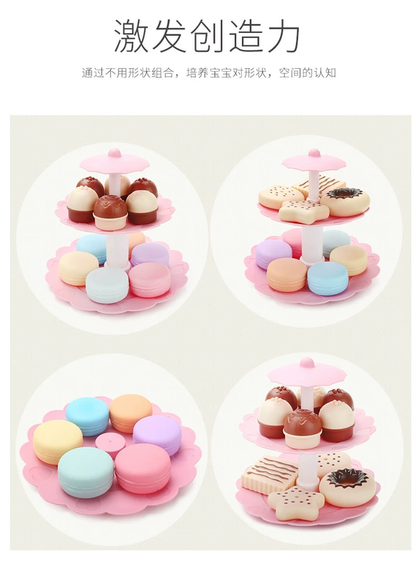 Nhà của trẻ em Món tráng miệng Tháp Cô gái Đồ chơi Mô phỏng Bánh Donuts Set