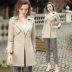 Áo khoác lửng nữ dài của Duoming Lili 2020 áo khoác mới cho nữ áo gió thanh lịch eo thon - Trench Coat Trench Coat