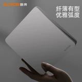 Розетка выключателя Ouben открывается с пятью отверстиями Розетка с 5 отверстиями, пористая панель типа USB86, скрытая стеновая панель серого цвета