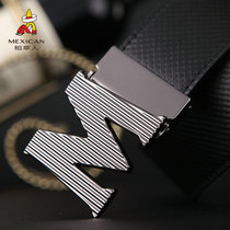 Scarecrow mens belt fashion business retro casual cowhide board buckle belt new M buckle pin buckle pants belt