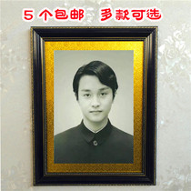 New black Golden white cardboard A4 old man frame solid wood family photo studio can be placed and Hung