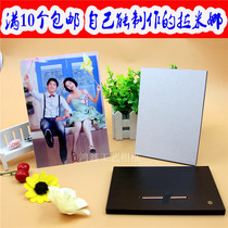 Hot sale 7-inch to 16-inch self-adhesive Ramina prints frameless photo studio black straight edge blank photo frame